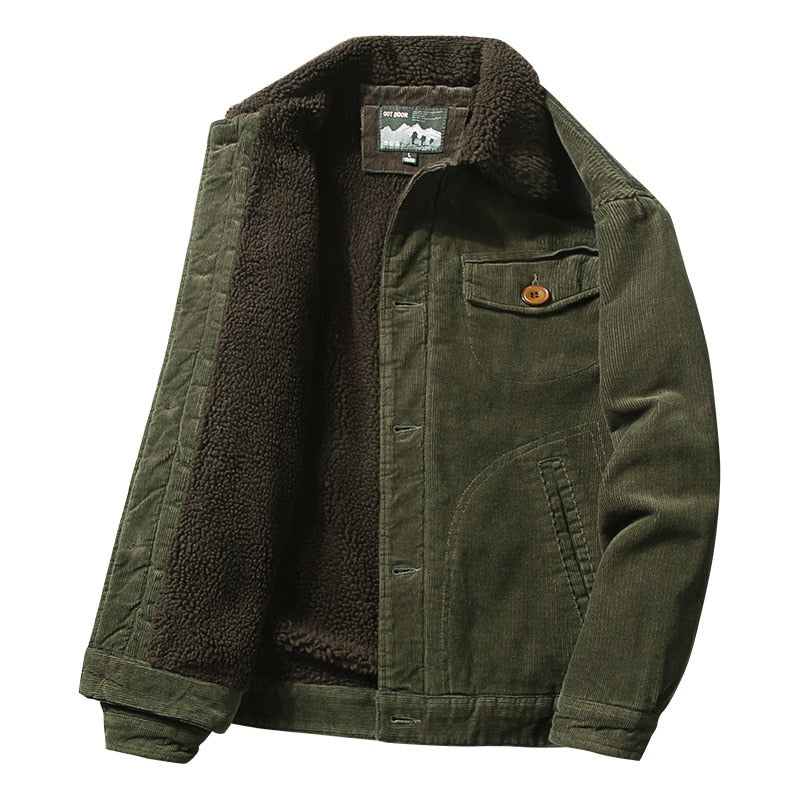 Jaqueta Masculina Marrom Forrada com Lã Jaqueta Masculina Marrom Forrada com Lã - Verde / PP CASACO, HOMENS, JAQUETA, JAQUETA MASCULINA