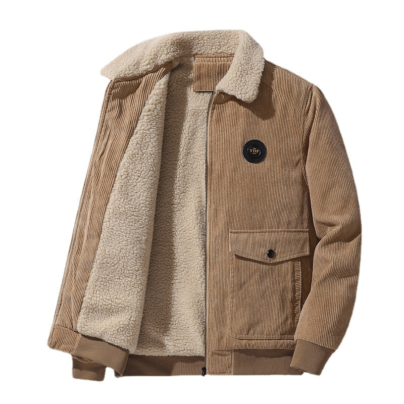 Jaqueta Masculina Caramelo Forrada com Lã Jaqueta Masculina Caramelo Forrada com Lã - Caqui / PP CASACO, Copy AI, HOMENS, JAQUETA, JAQUETA MASCULINA
