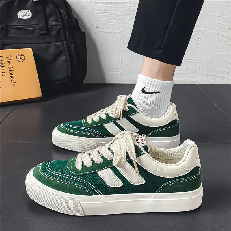 2023 Hot Sale Canvas Shoes Men Skateboard Shoes Platform Comfortable Casual Walking Streetwear Teenager Men Vulcanize Shoes Vitrinni Shop
