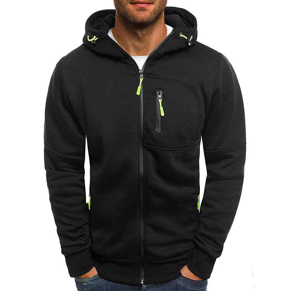 Jaqueta de Moletom Masculino com Capuz Jaqueta de Moletom Masculino com Capuz - Preto / P jaqueta masculina, jaqueta moletom, moletom com capuz, moletom masculino