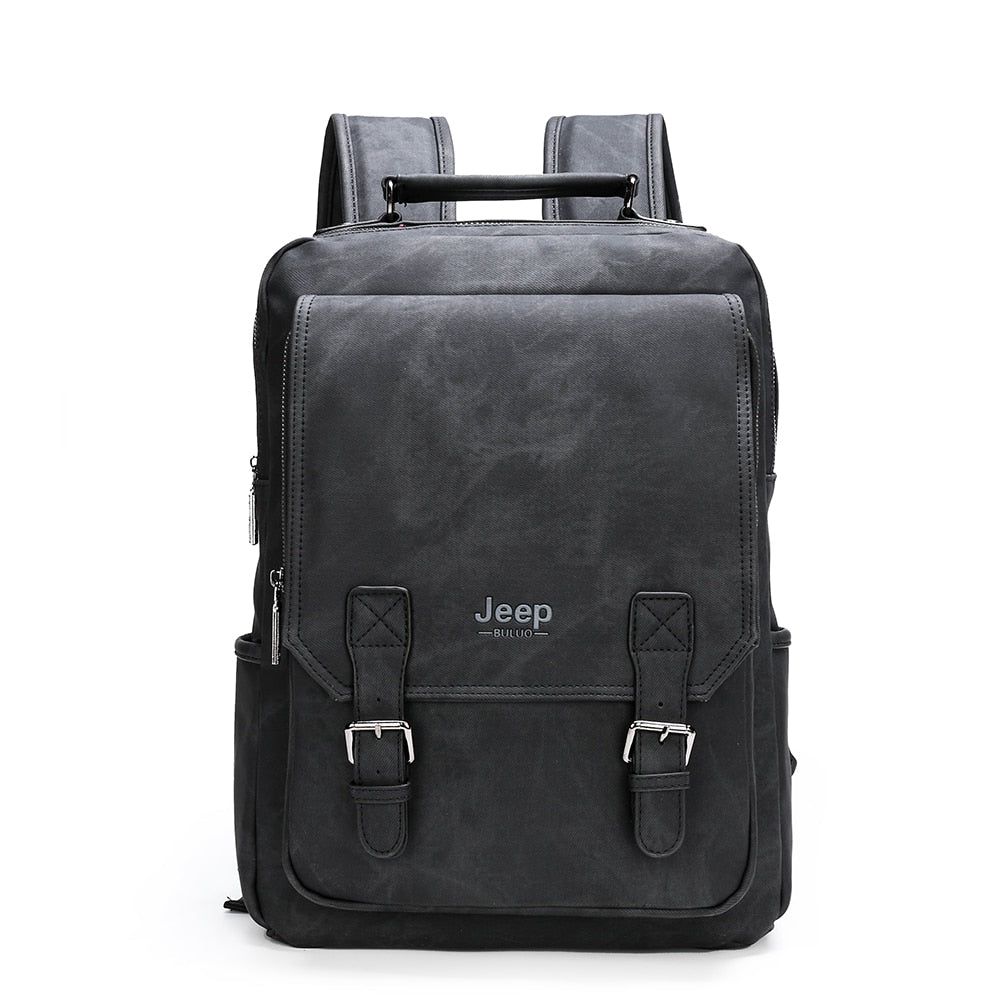 Mochila em Couro Damian - Versão JeepBuluo Mochila em Couro Damian - Versão JeepBuluo - Preto