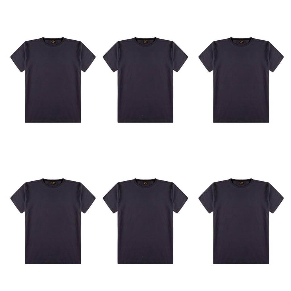 Kit 6 Camisetas Básicas Masculina 100% Algodão Kit 6 Camisetas Básicas Masculina 100% Algodão - P / 6 Cinzas kit camisetas basicas