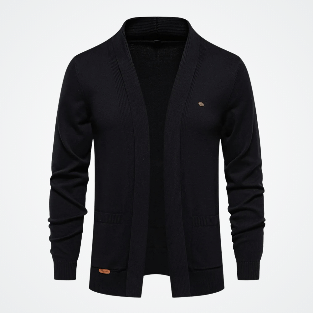 Cardigan Masculino Lisboa Cardigan Masculino Lisboa - Preto / P Algodão, Cardigan, Lã