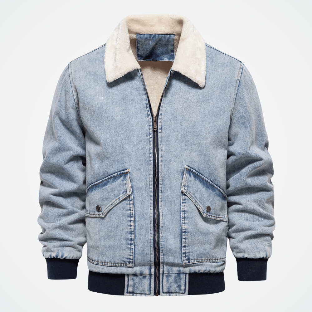 Jaqueta Jeans Peluciada Masculina São Petersburgo Jaqueta Jeans Peluciada Masculina São Petersburgo - Jeans Claro / PP Acolchoado, Algodão, Jaqueta, Jeans, Peluciada, Poliéster