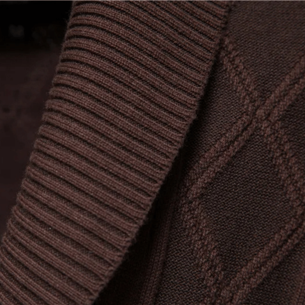 Cardigan Tricot Masculino Manchester Cardigan Tricot Masculino Manchester - P / Bege Algodão, Cardigan, Gola Smooking, Lã, Tricot