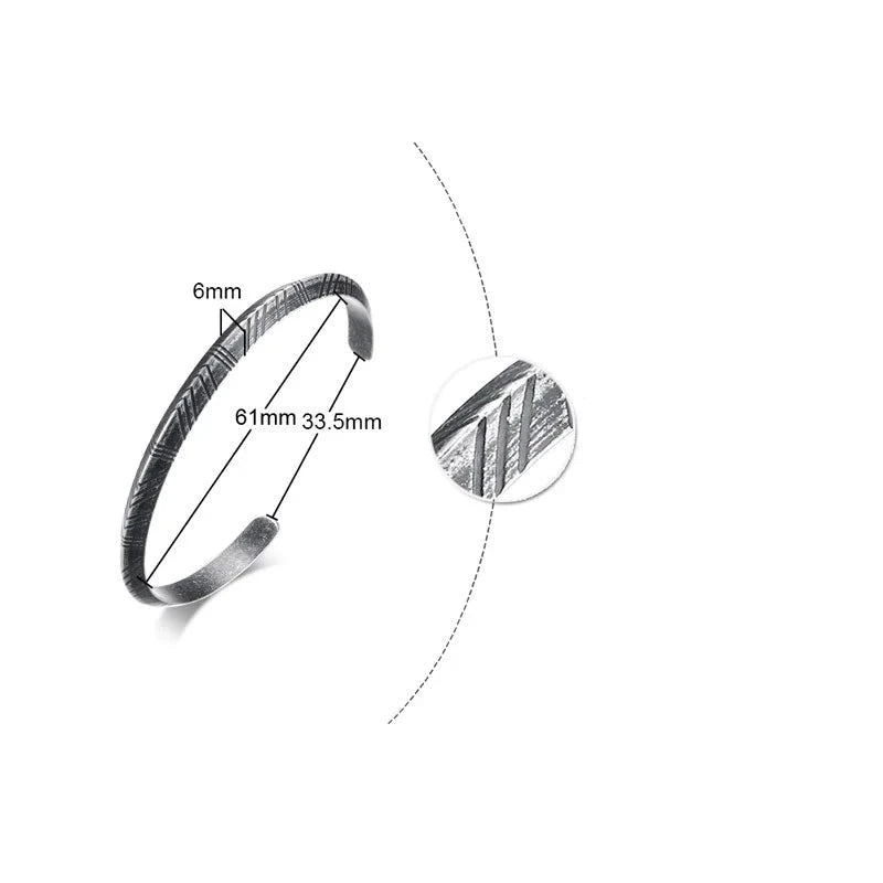 Bracelete Cuff Viking de Aço Inoxidável - Vitrinni Shop