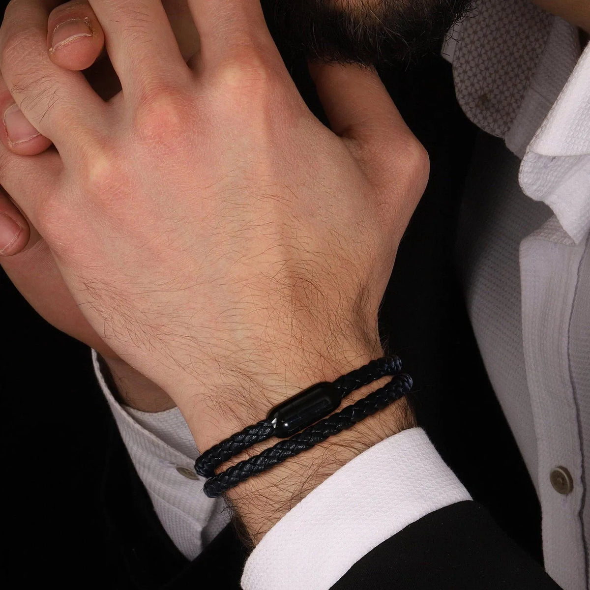 Pulseira Bruce de Couro Trançado - Vitrinni Shop