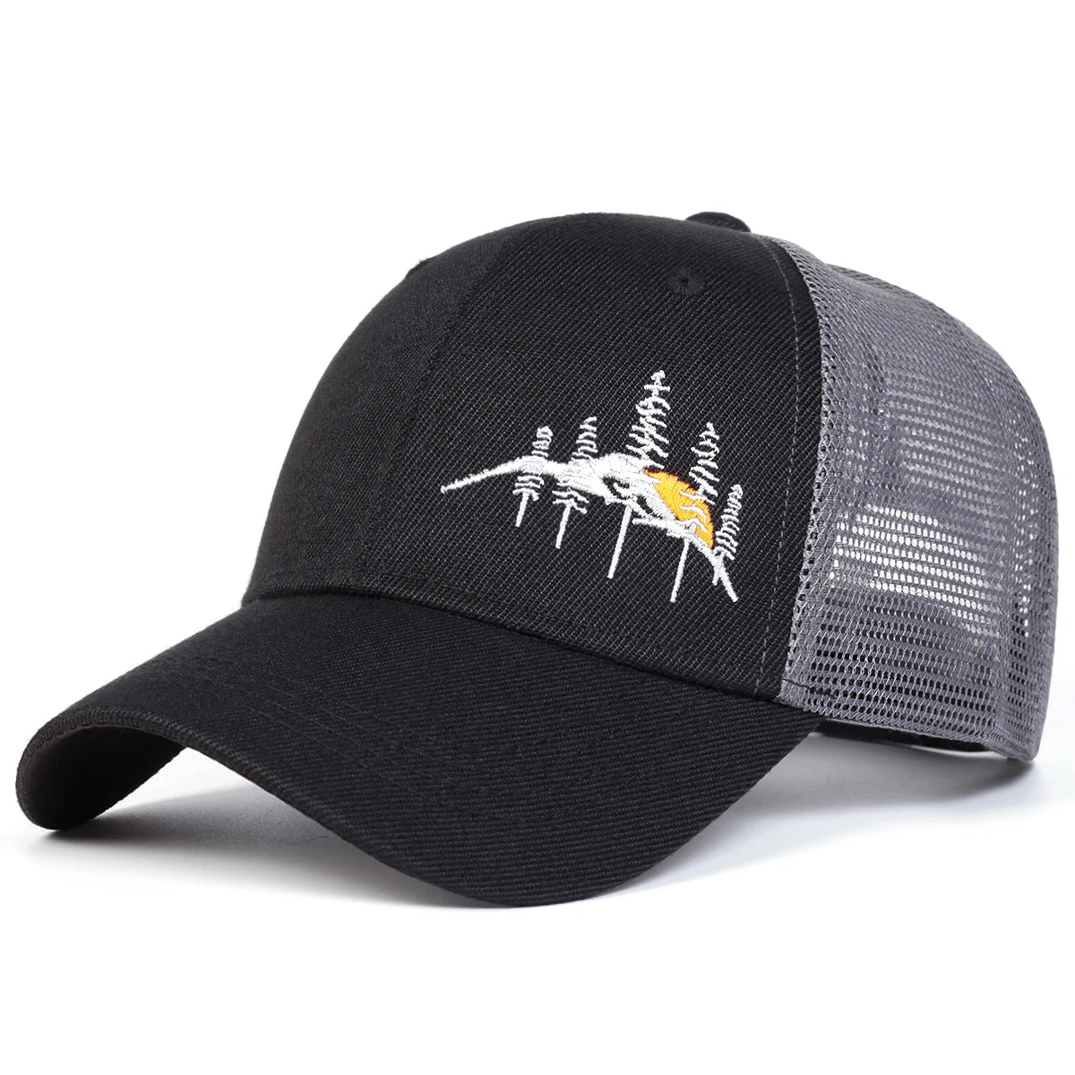 Boné Trucker Alpes Aba Curva Boné Trucker Alpes Aba Curva - Preto