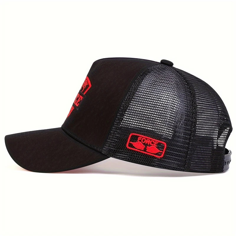 Boné New York Force Aba Curva Boné New York Force Aba Curva - Preto e Vermelho