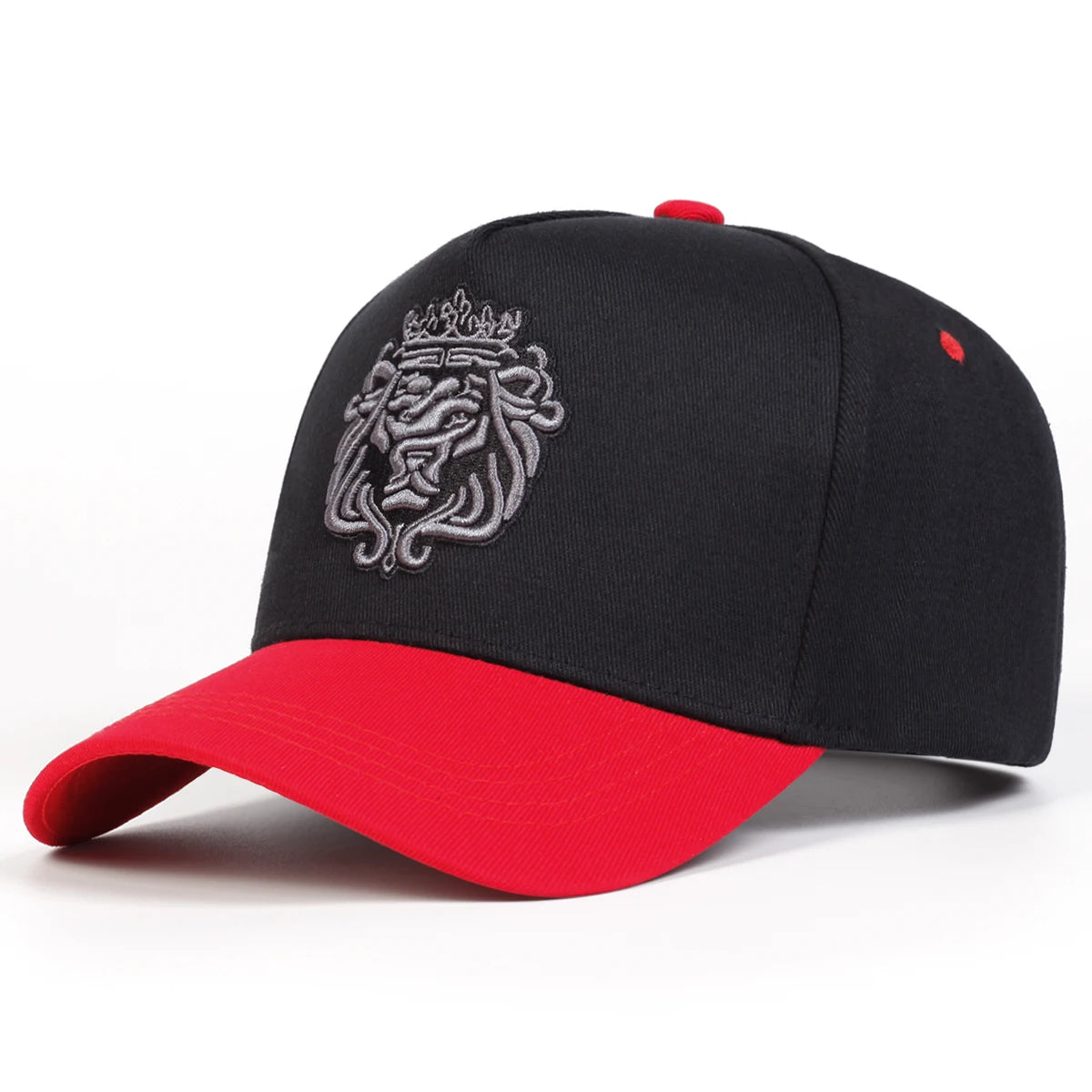 Boné Leão Aba Curva Boné Leão Aba Curva - Preto e Vermelho