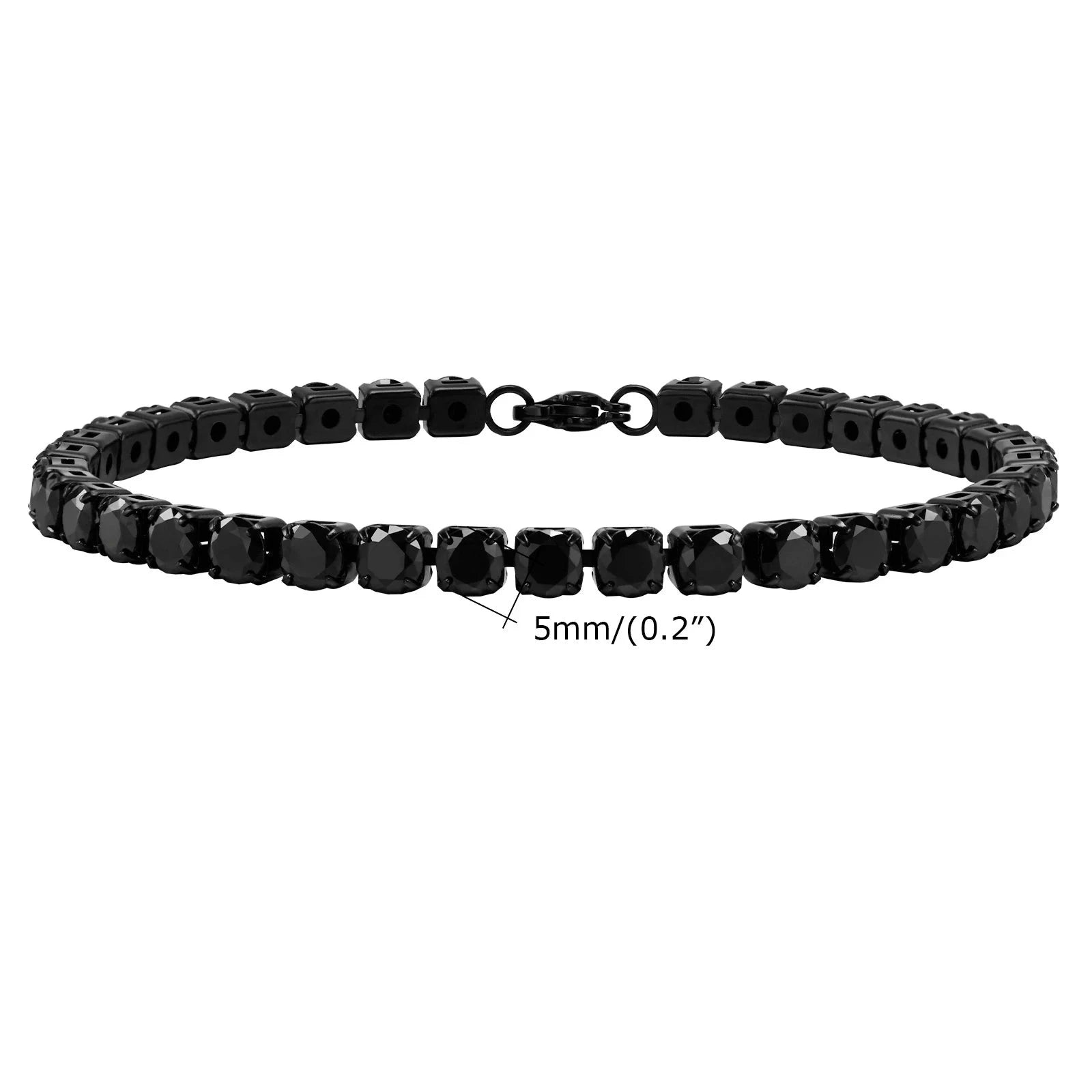 Pulseira Riviera Espinélios Negros - Vitrinni Shop