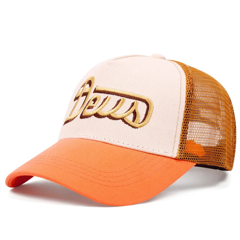 Boné Trucker Deus Aba Curva Boné Trucker Deus Aba Curva - Laranja