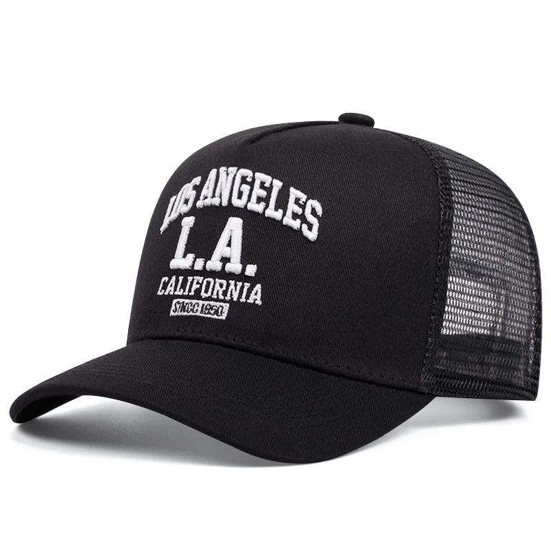 Boné Trucker LA California Aba Curva Boné Trucker LA California Aba Curva - Preto