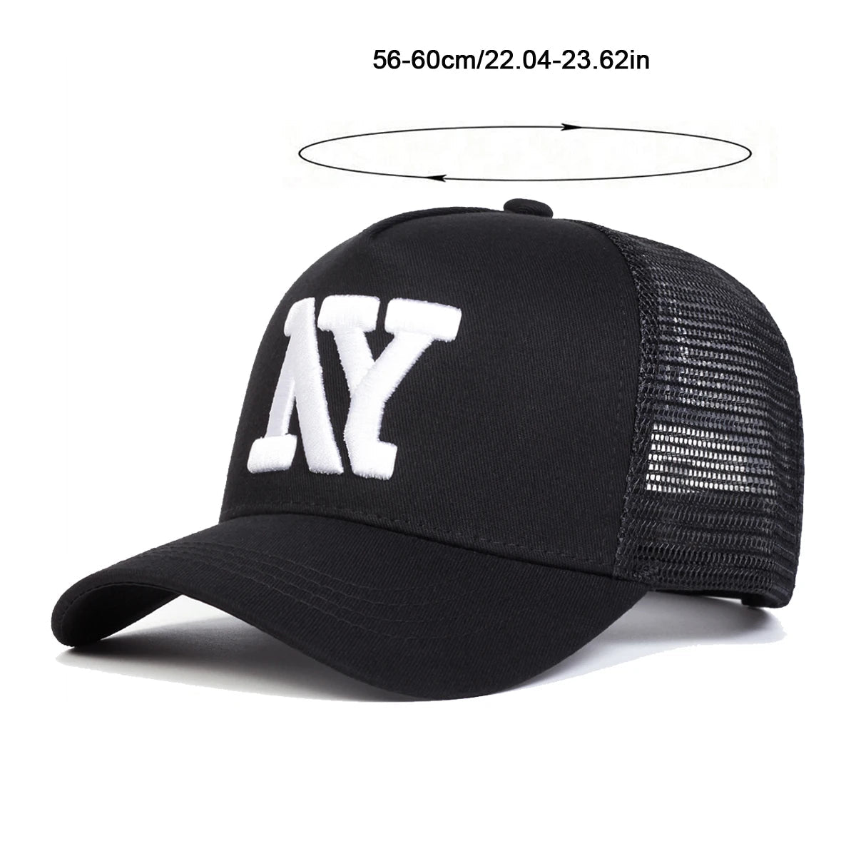 Boné Trucker NY Aba Curva Boné Trucker NY Aba Curva - Preto