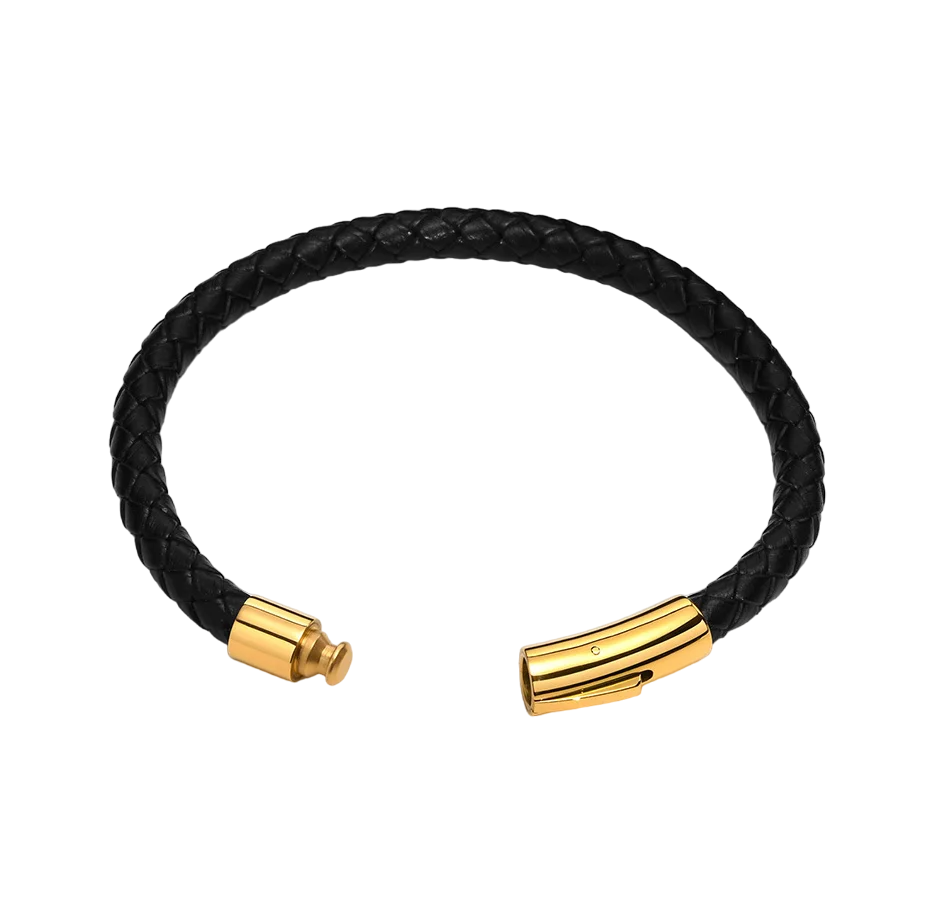 Pulseira Armani de Couro Trançado - Vitrinni Shop