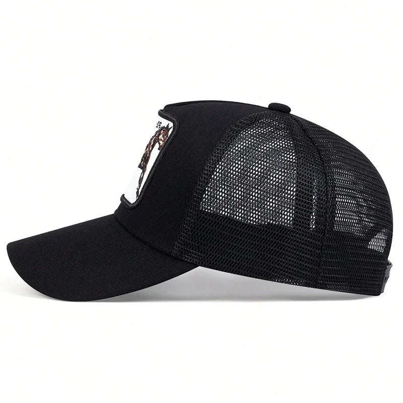 Boné Trucker Cavalo Pampa Aba Curva Boné Trucker Cavalo Pampa Aba Curva - Preto
