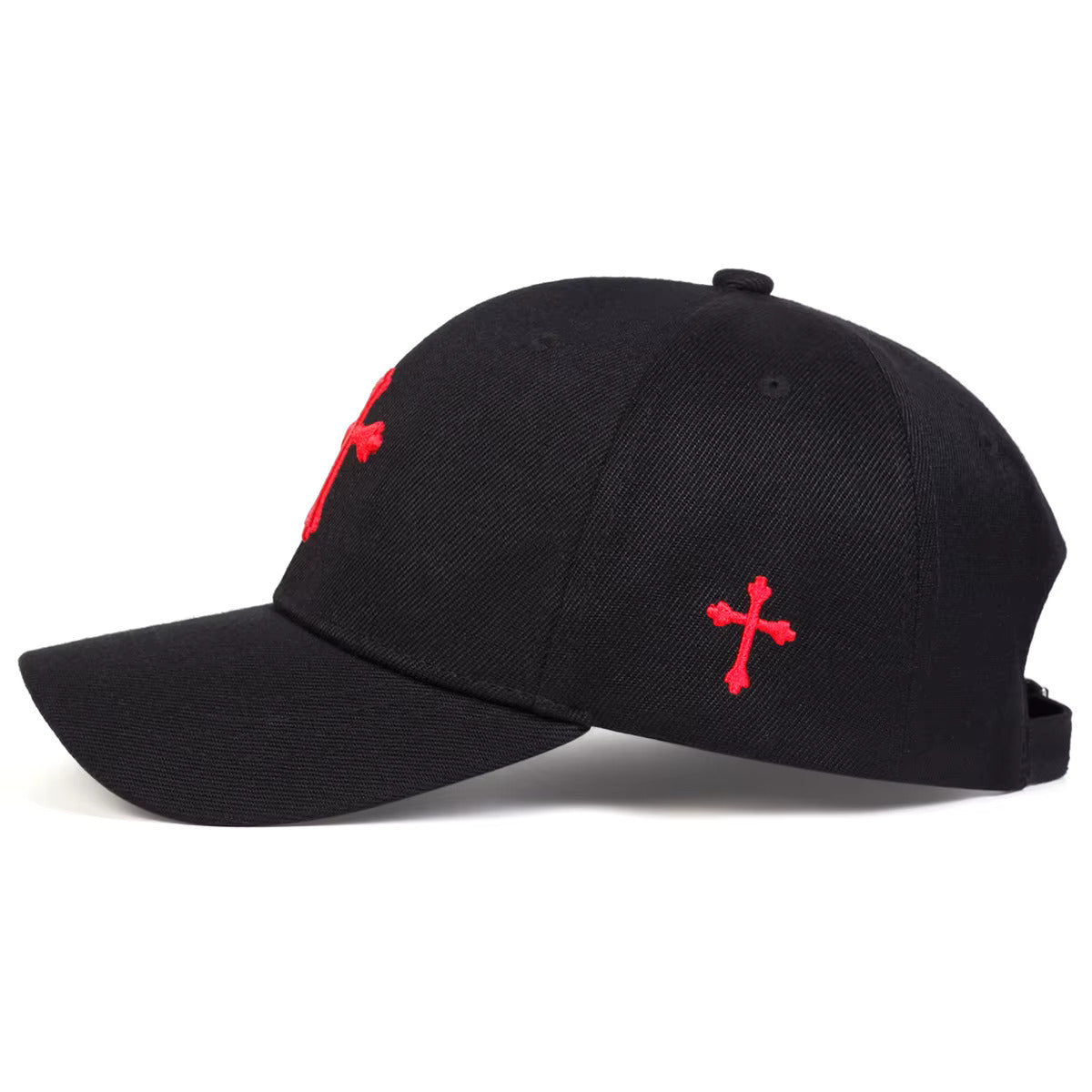 Boné Sagrado Aba Curva Boné Sagrado Aba Curva - Preto e Vermelho