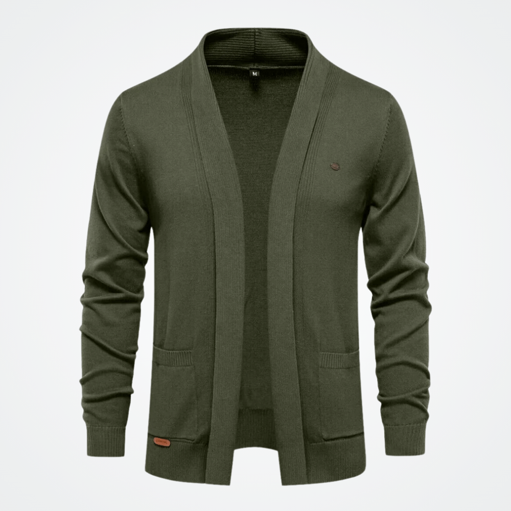Cardigan Masculino Lisboa Cardigan Masculino Lisboa - Verde / P Algodão, Cardigan, Lã
