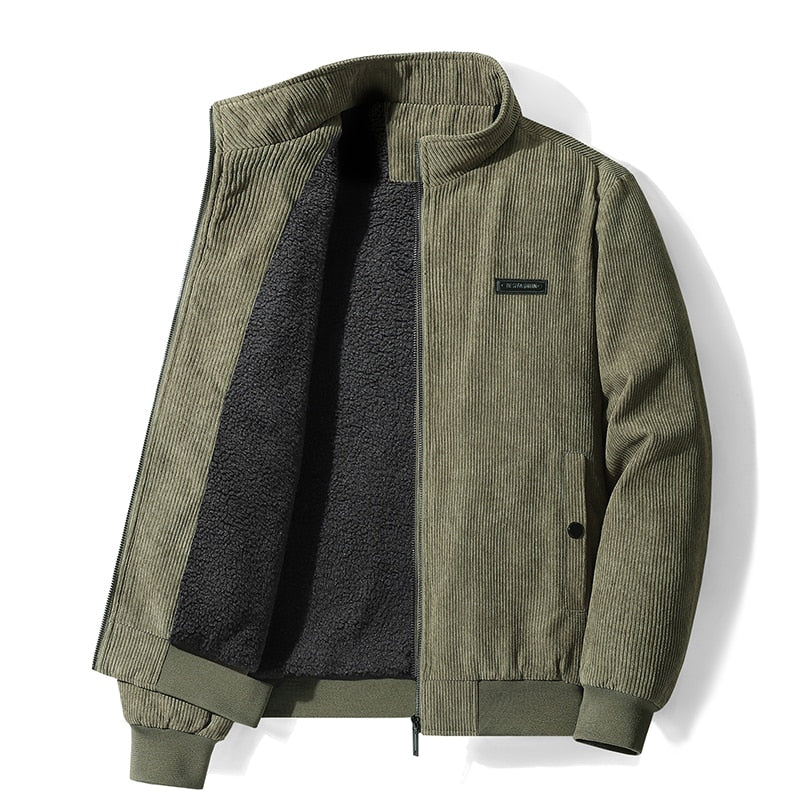 Jaqueta Masculina Verde Forrada com Lã Jaqueta Masculina Verde Forrada com Lã - Verde escuro / PP CASACO, Copy AI, HOMENS, JAQUETA, JAQUETA MASCULINA