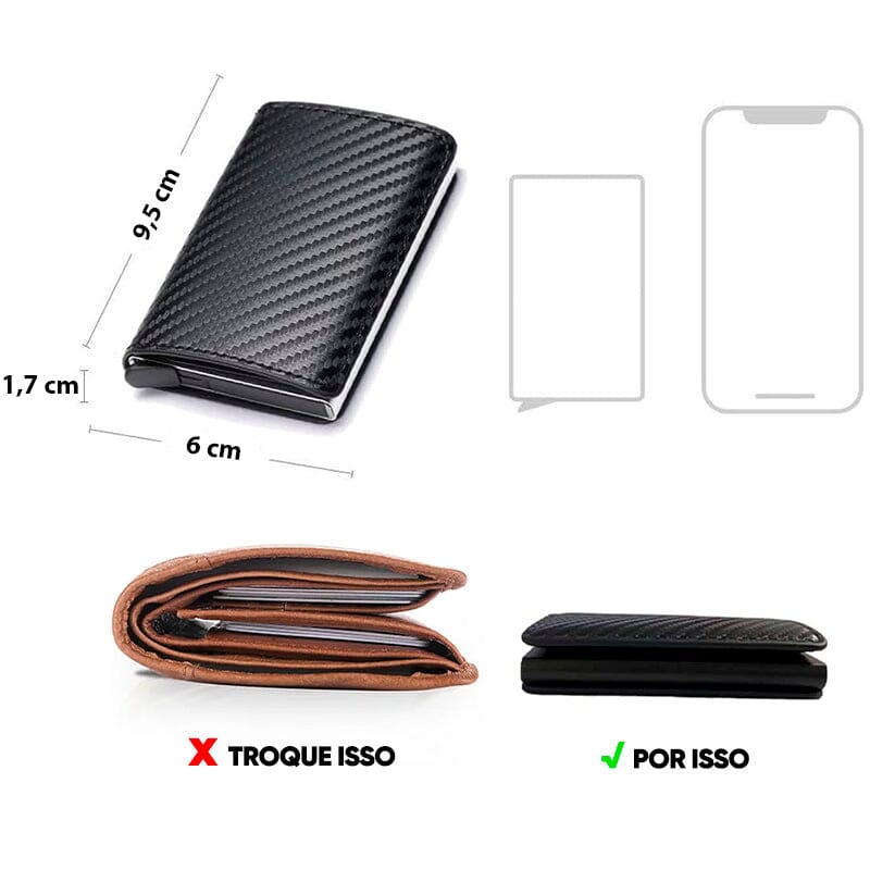 Carteira Antifurto com Bloqueio RFID Vitrinni Shop