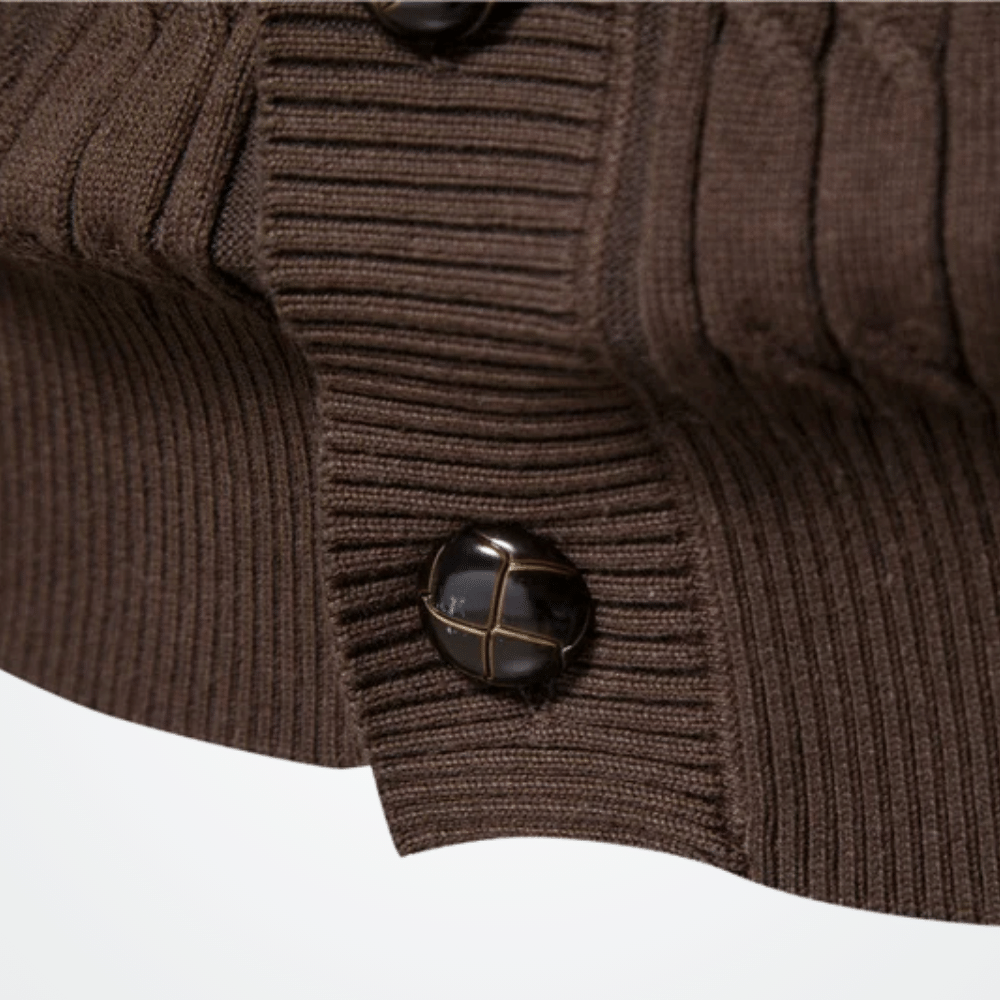 Cardigan Tricot Masculino Manchester Cardigan Tricot Masculino Manchester - P / Bege Algodão, Cardigan, Gola Smooking, Lã, Tricot