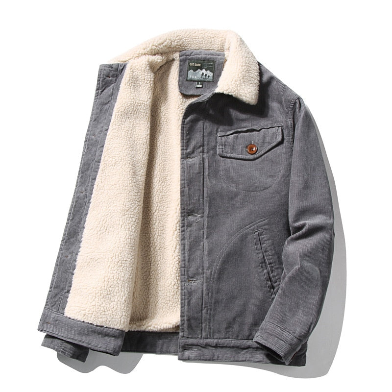 Jaqueta Masculina Marrom Forrada com Lã Jaqueta Masculina Marrom Forrada com Lã - Cinza / PP CASACO, HOMENS, JAQUETA, JAQUETA MASCULINA
