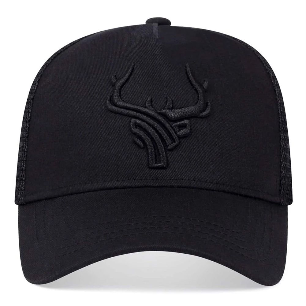Boné Trucker Alce Aba Curva Boné Trucker Alce Aba Curva - Preto boné aba curva, boné bege, boné branco