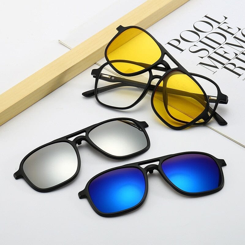 Óculos de Sol Multicor 6 em 1 Clip-on Vitrinni Shop