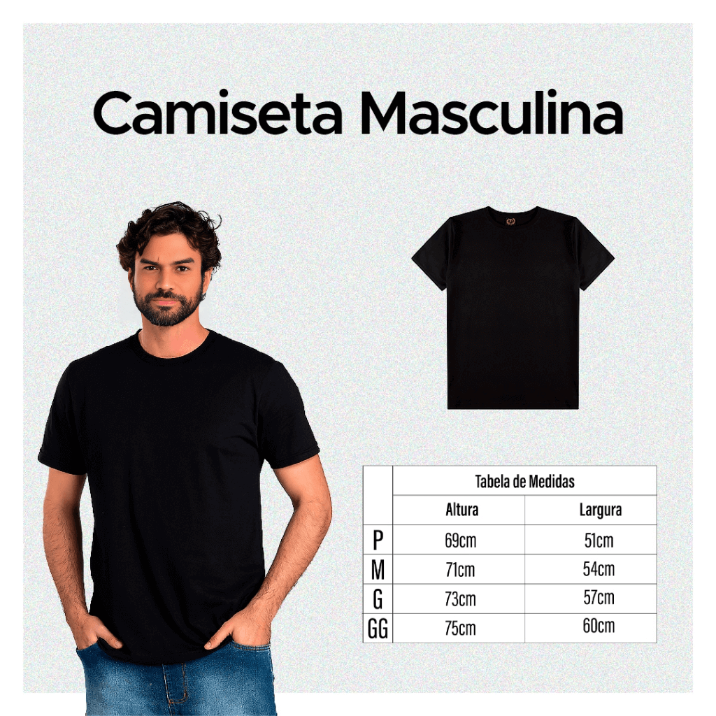 Kit 6 Camisetas Básicas Masculina 100% Algodão Kit 6 Camisetas Básicas Masculina 100% Algodão - P / 6 Pretas kit camisetas basicas