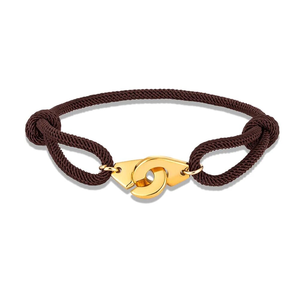 Pulseira Algema Dourada Vitrinni Shop Marrom