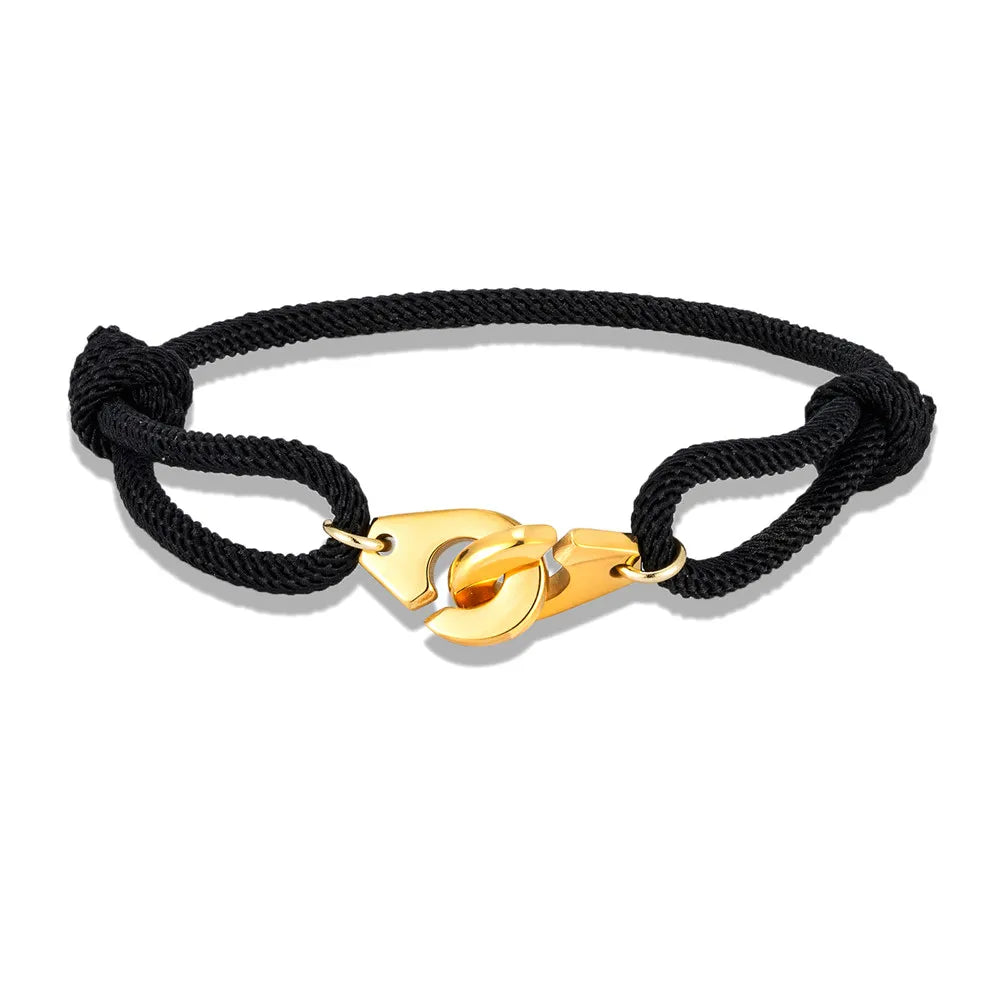 Pulseira Algema Dourada Vitrinni Shop Preto