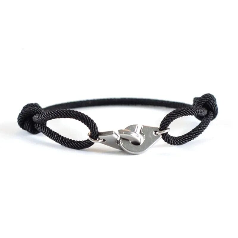Pulseira Algema Prata Vitrinni Shop Preto