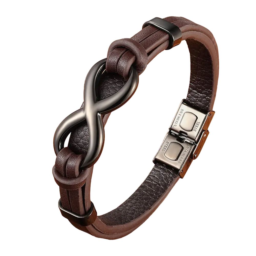 Pulseira Infinity Vitrinni Shop Marrom 19 cm