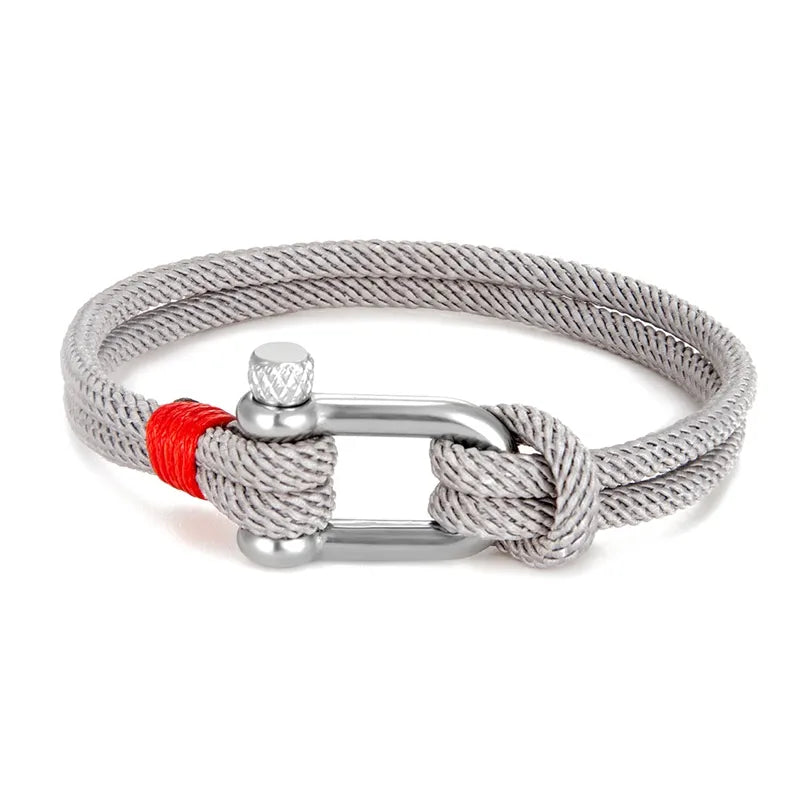 Pulseira Manilha Vitrinni Shop Cinza e Prata 19 cm