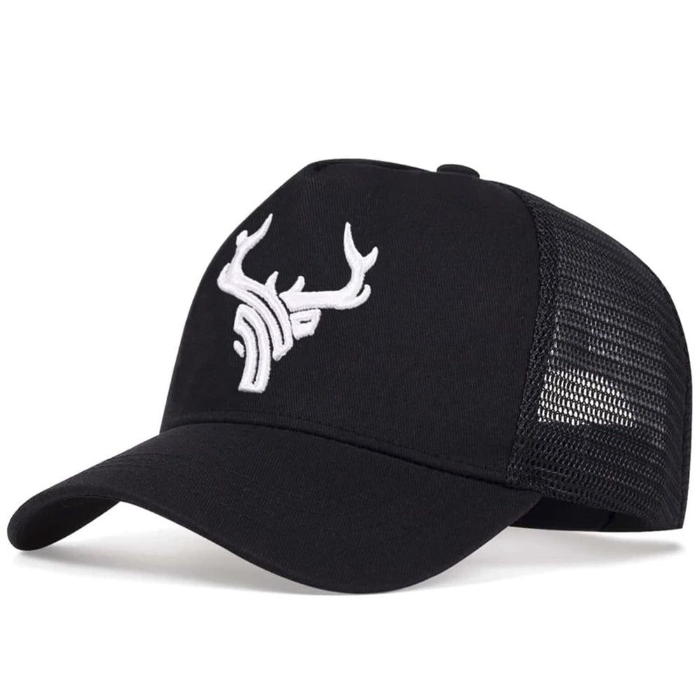Boné Trucker Alce Aba Curva Boné Trucker Alce Aba Curva - Preto e Branco boné aba curva, boné bege, boné branco