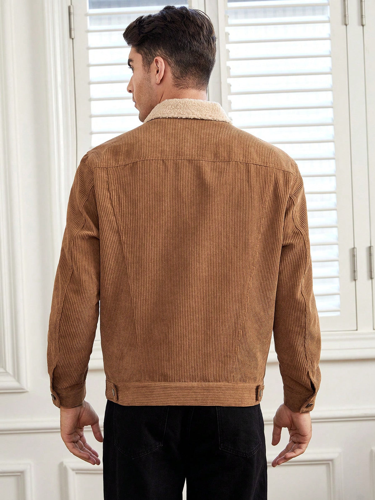 Jaqueta Masculina Marrom Forrada com Lã