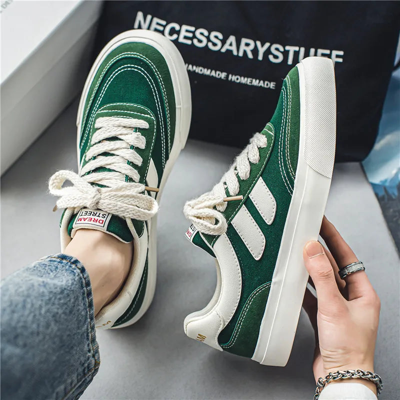 2023 Hot Sale Canvas Shoes Men Skateboard Shoes Platform Comfortable Casual Walking Streetwear Teenager Men Vulcanize Shoes Vitrinni Shop