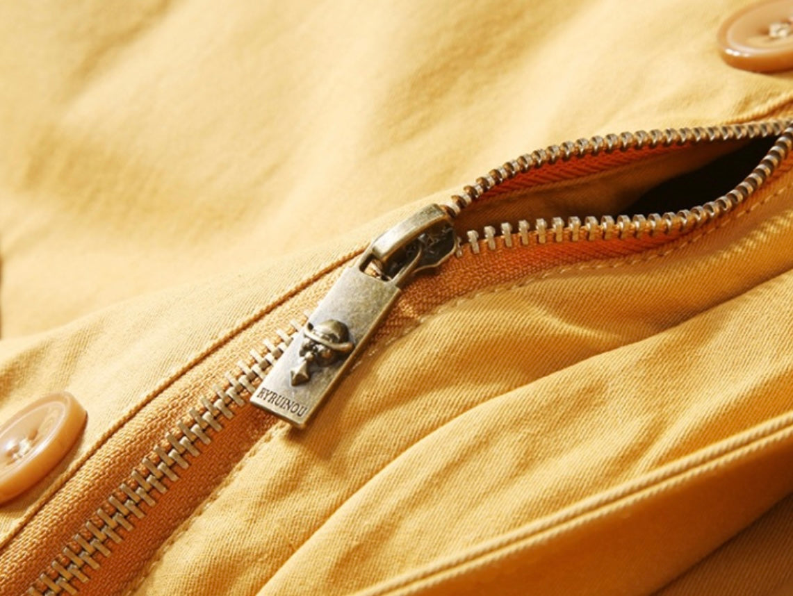 Jaqueta Masculina Amarela Forrada com Lã