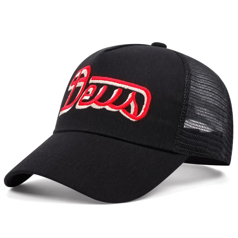 Boné Trucker Deus Aba Curva Boné Trucker Deus Aba Curva - Preto 