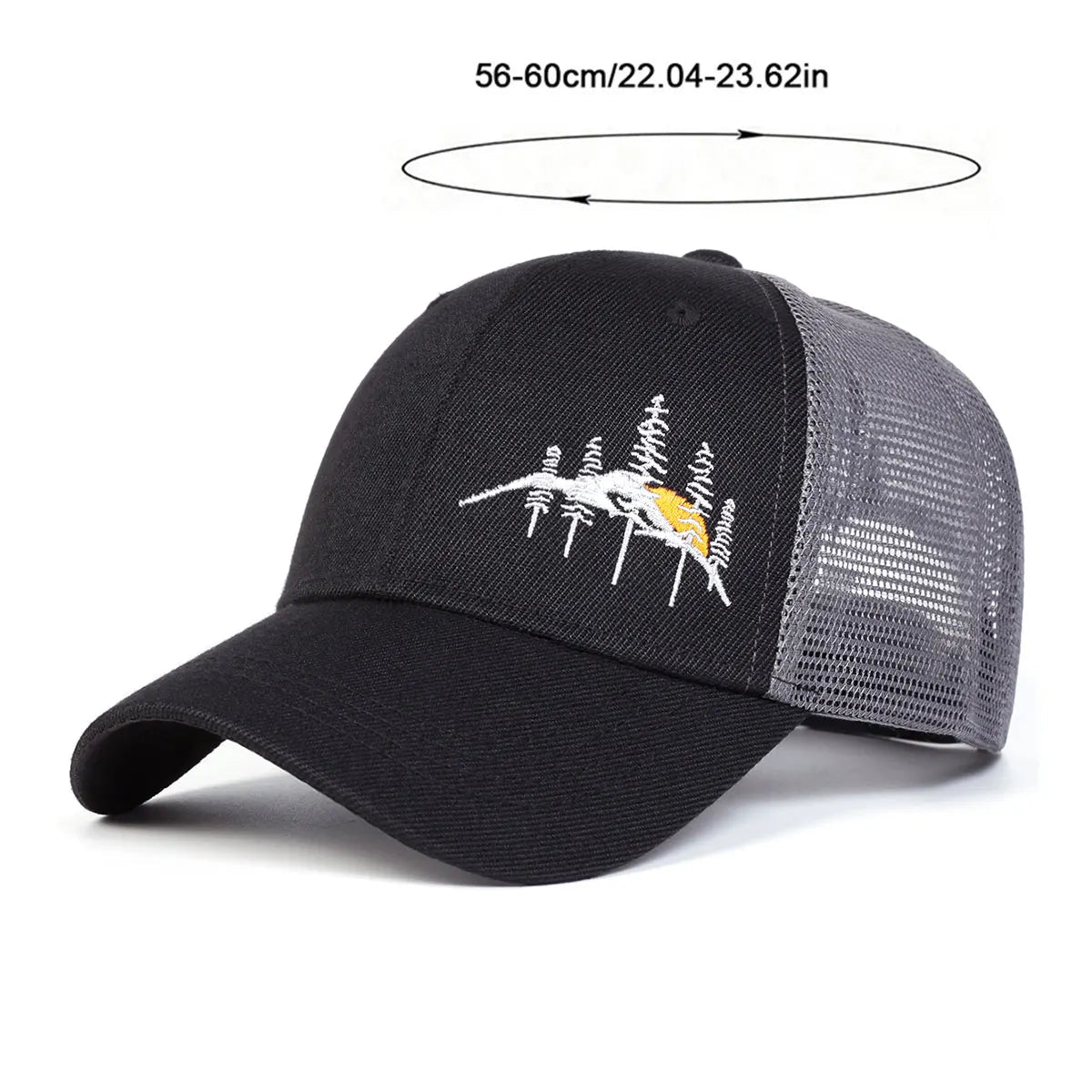 Boné Trucker Alpes Aba Curva Boné Trucker Alpes Aba Curva - Cinza 