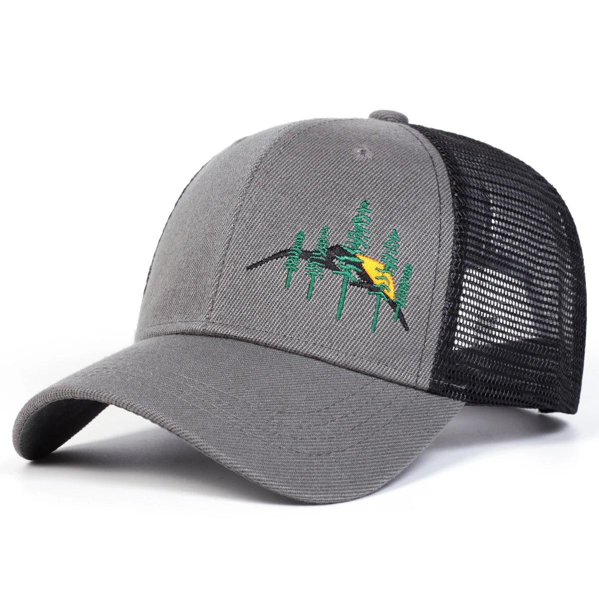 Boné Trucker Alpes Aba Curva Boné Trucker Alpes Aba Curva - Cinza 