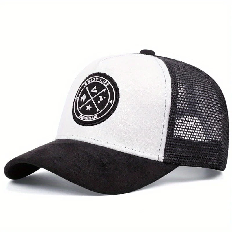 Boné Trucker ENJOY LIFE Aba Curva Boné Trucker ENJOY LIFE Aba Curva - Preto e Branco 