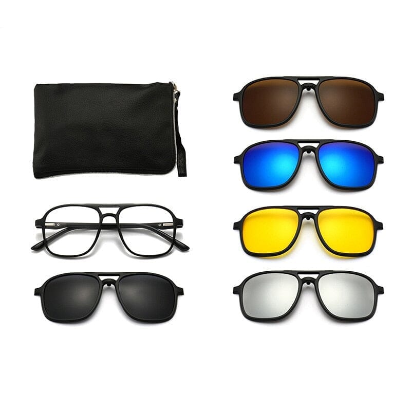 Óculos de Sol Multicor 6 em 1 Clip-on Vitrinni Shop 