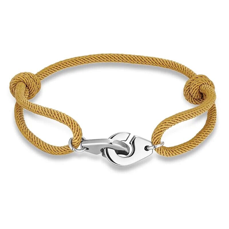 Pulseira Algema Prata Vitrinni Shop Amarelo 