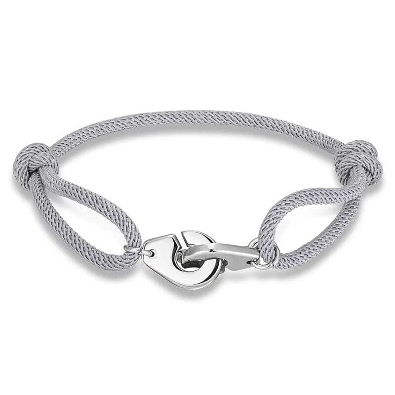 Pulseira Algema Prata Vitrinni Shop Cinza 