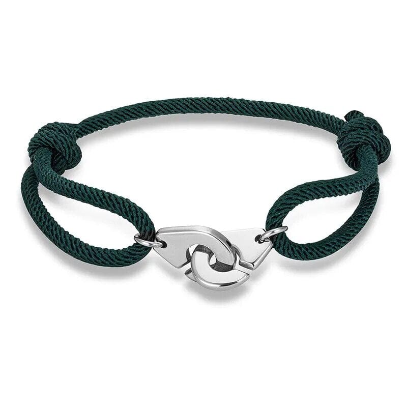 Pulseira Algema Prata Vitrinni Shop Verde 