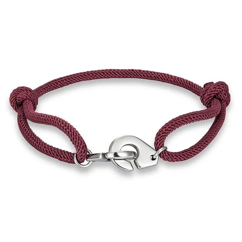 Pulseira Algema Prata Vitrinni Shop Vermelho 