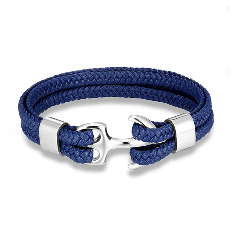 Pulseira Âncora Vitrinni Shop Azul 18.5 cm 