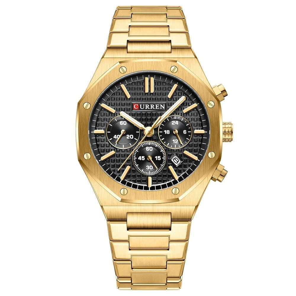 Relógio Curren Gentleman Vitrinni Shop Dourado 