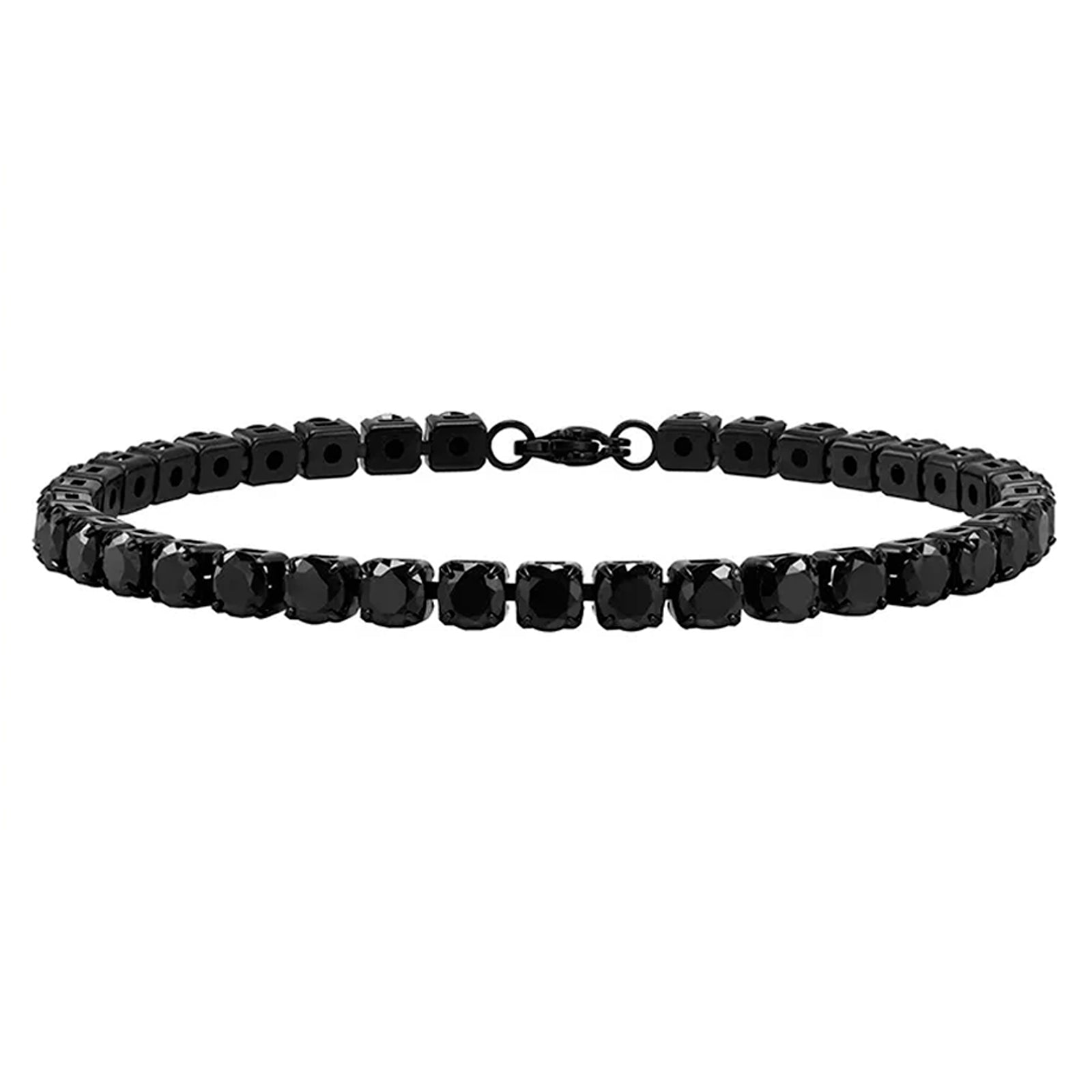 Pulseira Riviera Espinélios Negros - Vitrinni Shop